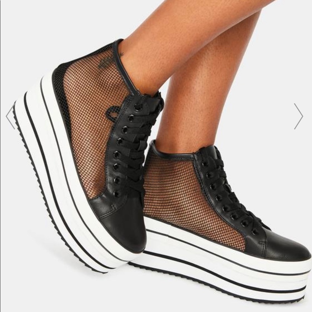 Dolls Kill Elevation Mesh Platform Sneakers